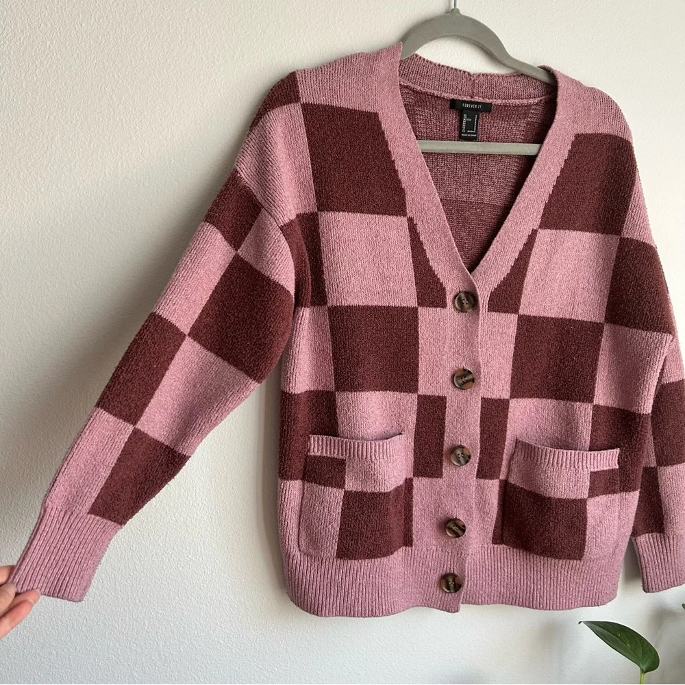 Forever‎ 21 Checkered Cardigan